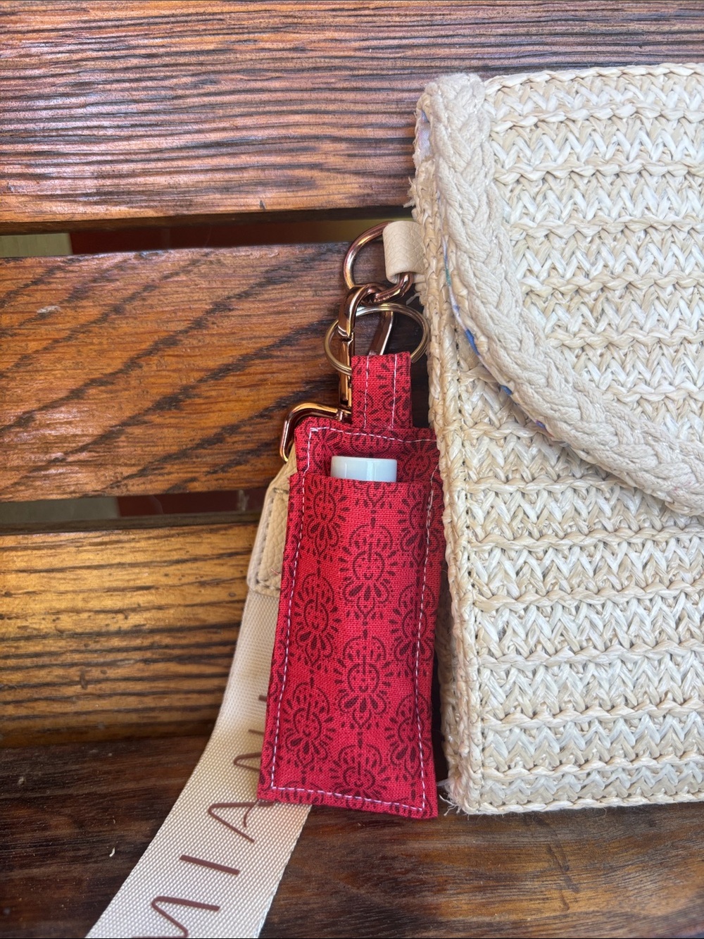 Crochet Keychain Chapstick Holder